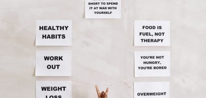 Motivational quotes promoting healthy living, fitness, and wellness habits.
