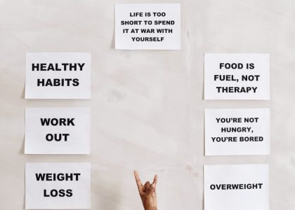 Motivational quotes promoting healthy living, fitness, and wellness habits.